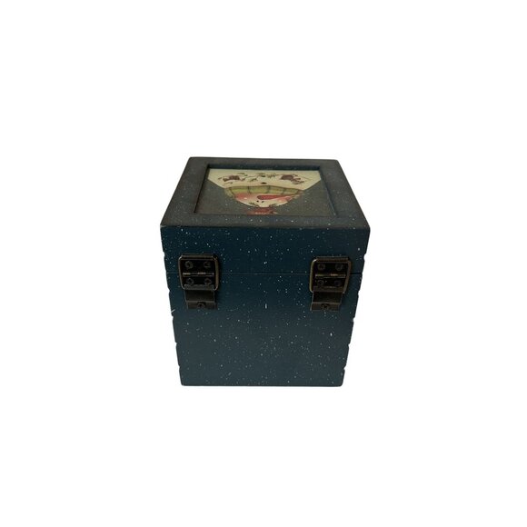 Rence Mullins Next Day Art Wooden Snowman Coaster Set With Box - Picture 5 of 6